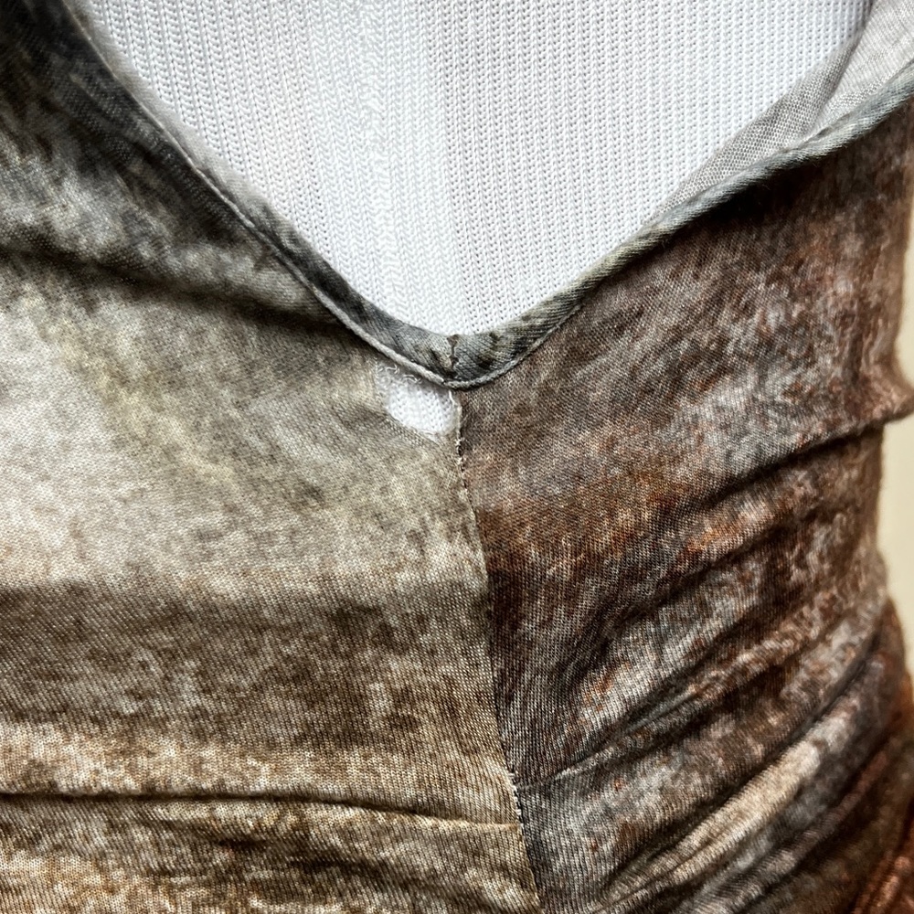HELMUT LANG x INTERMIX Gray Marble Asymmetrical Jersey Bodycon Dress SMALL Party - Picture 9 of 9
